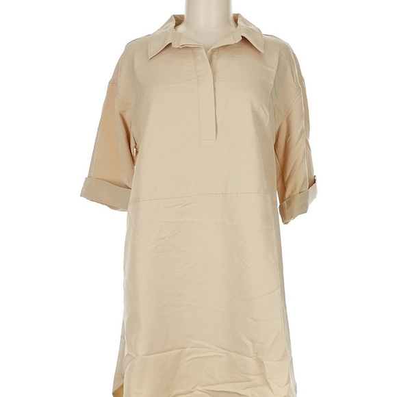 Worthington Beige Shirt Dress - Picture 1 of 4